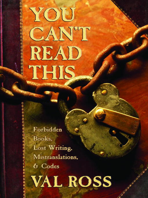 Cover of You Can't Read This
